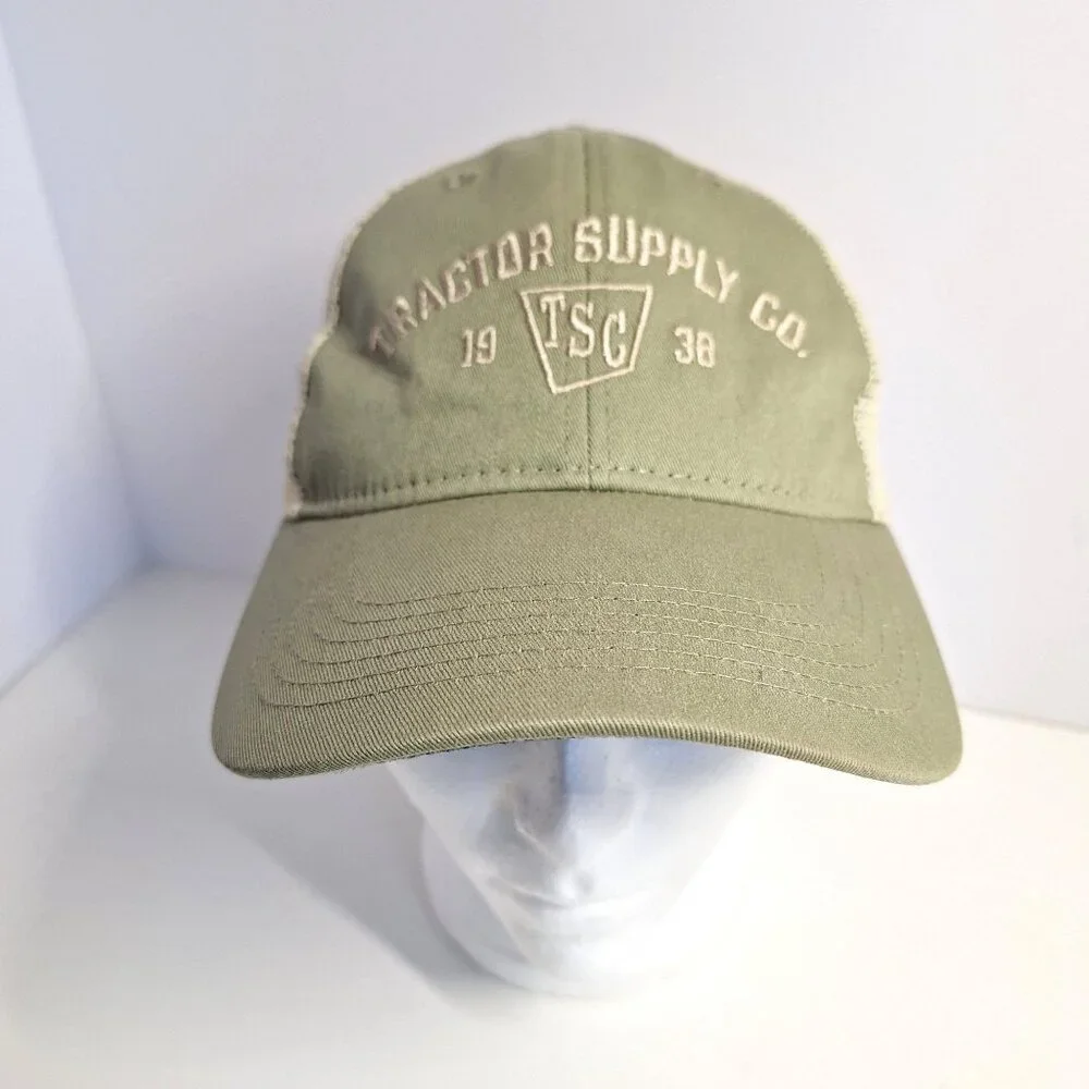Olive Green Tractor Supply Mesh Trucker Hat Adjustable Snapback Baseball Cap